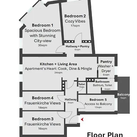 Apartament Grosse Im Herzen Muenchens *